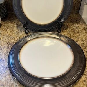 Food Network Braise Stoneware Dinner Plates 11” Set of Two